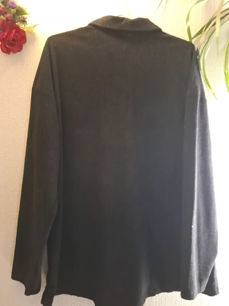 Chaqueta de pana negra para mujer - 4