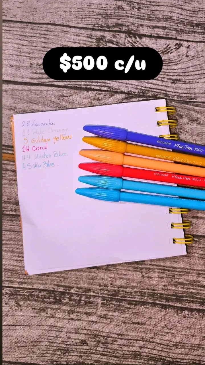 Set de Lápices Monami Plus Pen Colores Pastel - 2