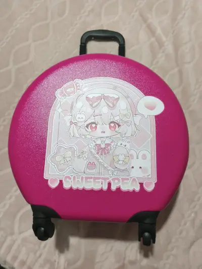 Maleta infantil rosa con diseño Sweet Pea - miniatura 1