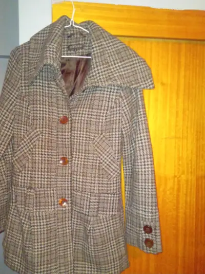 Abrigo de lana a cuadros Topshop para mujer - miniatura 1