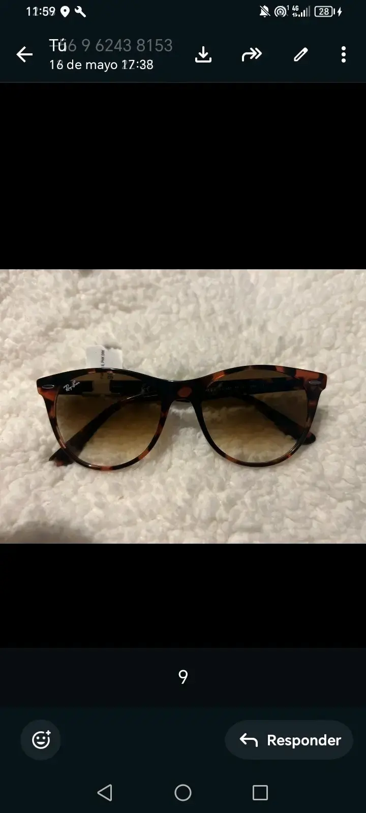 Gafas de Sol Ray-Ban Azul Espejado - 4