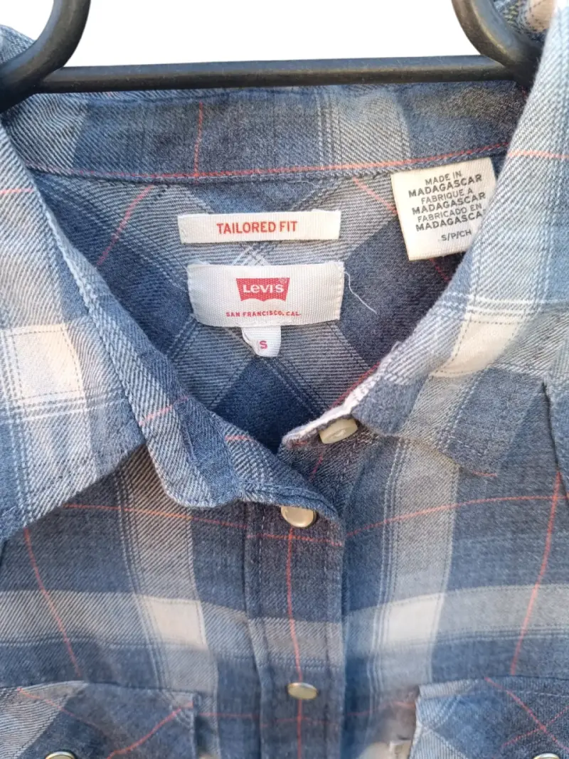 Camisa de franela a cuadros Levi's azul - 3