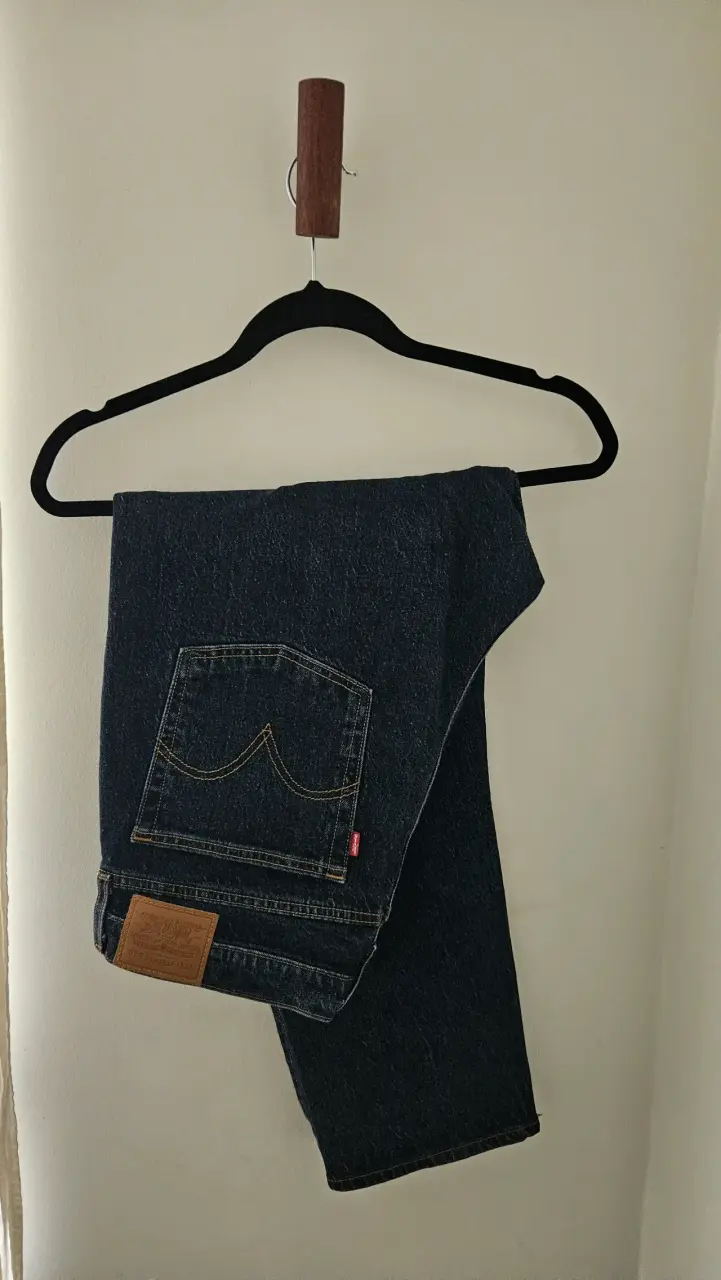 Jeans de mezclilla azul oscuro mujer talla 30