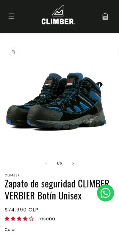 Botas de Seguridad Climber Verbier Azul Talla 45 - miniatura 3