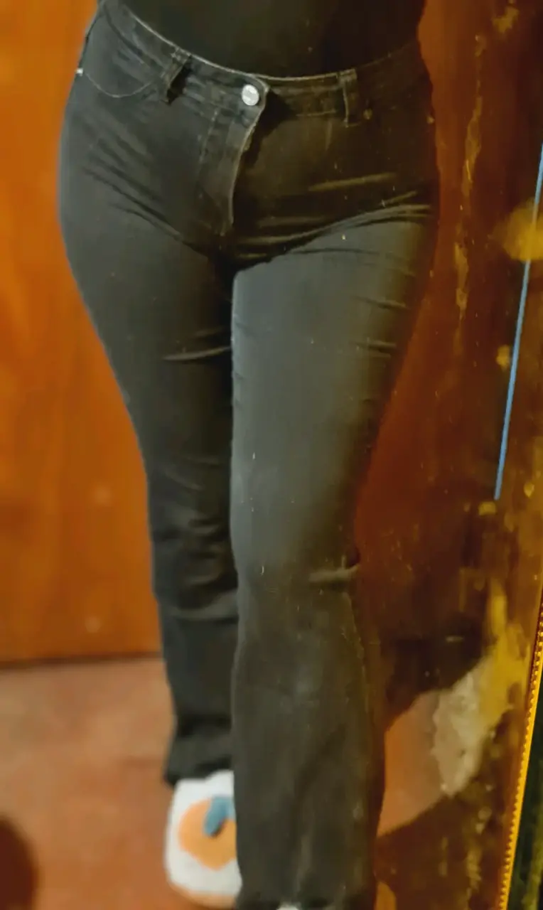 Pantalones Flare negros para mujer elasticados - 1