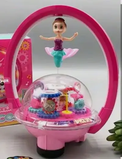 Juguete musical con bailarina giratoria y luces LED - miniatura 3