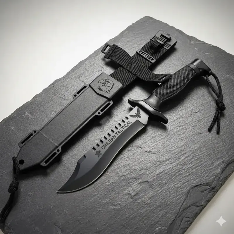 Cuchillo táctico oso negro con funda - 2