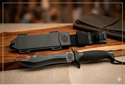 Cuchillo táctico oso negro con funda - miniatura 4