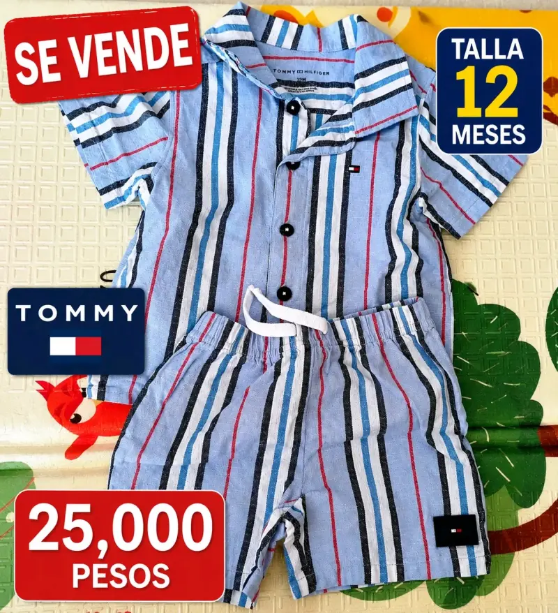 Conjunto de pijama para bebé Tommy Hilfiger a rayas
