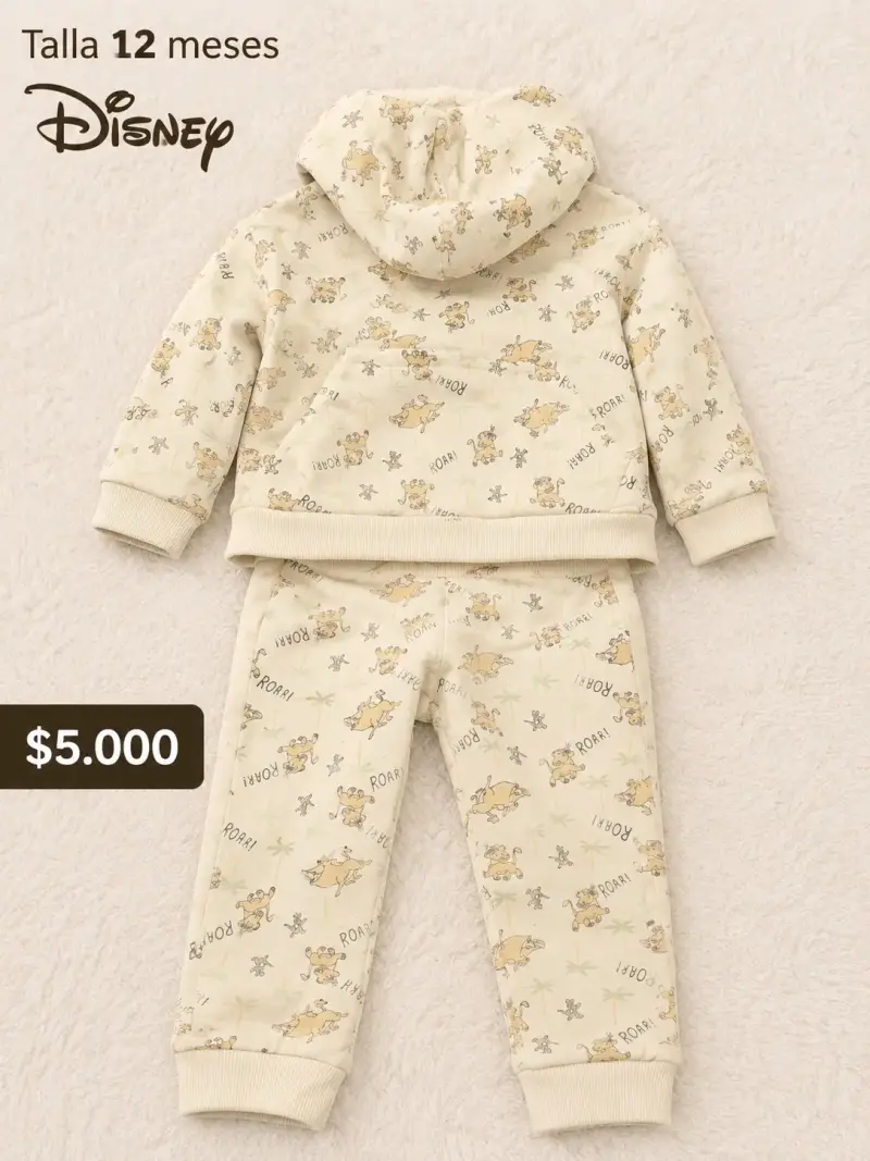 Conjunto Disney bebé 12 meses estampado