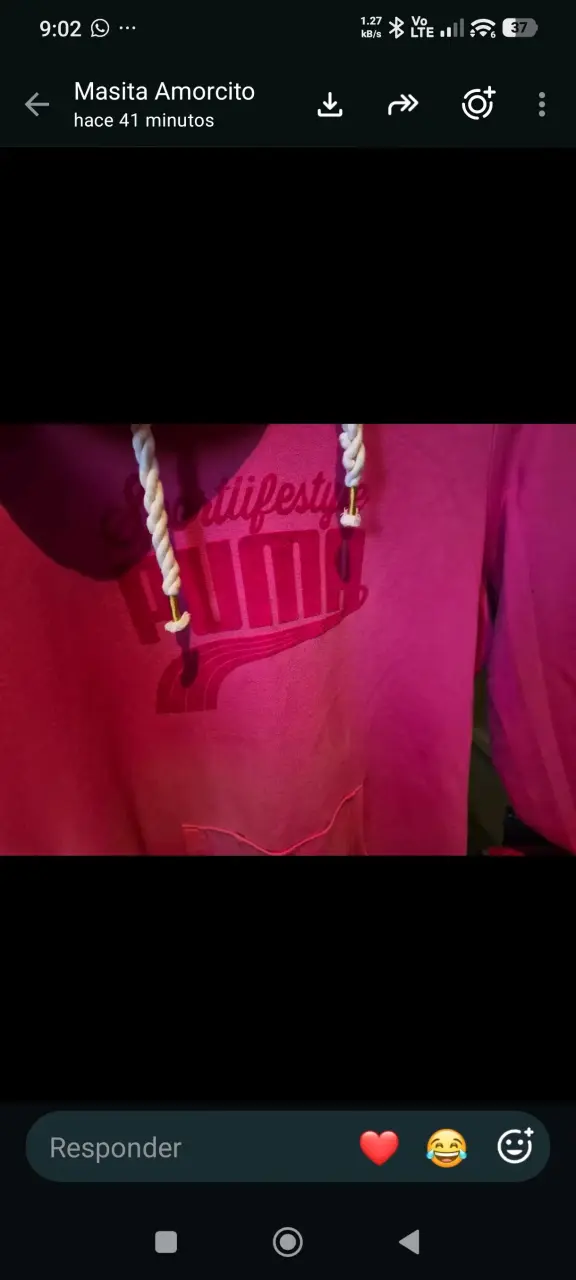 Polerón con capucha rosa Puma para mujer - 3