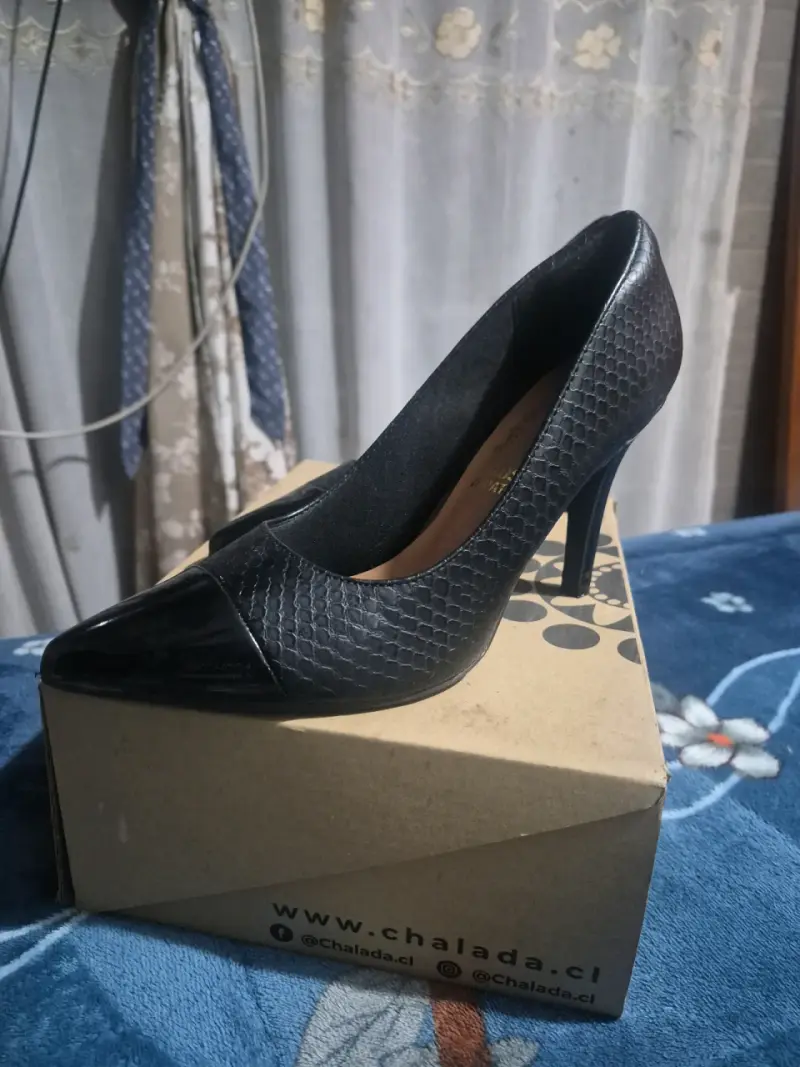 Zapatos de Tacón Negro Charol para Mujer - 2