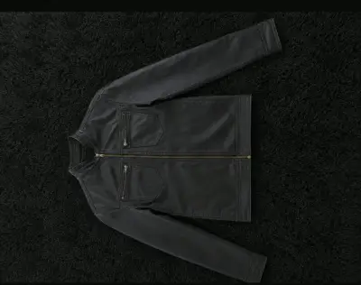 Chaqueta de mezclilla negra para hombre - miniatura 1