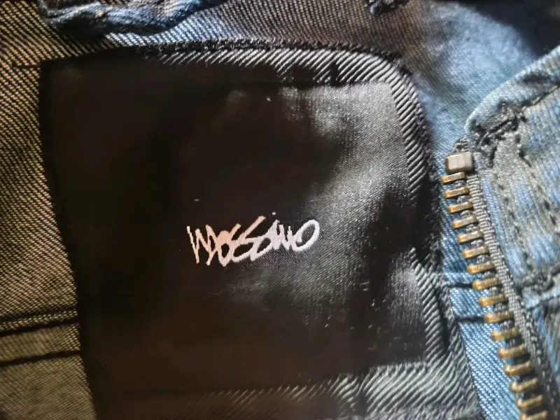 Chaqueta de mezclilla negra para hombre - 3