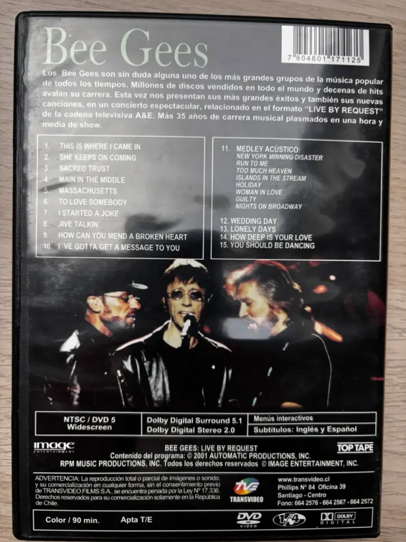 DVD Bee Gees Live By Request en Vivo - 3