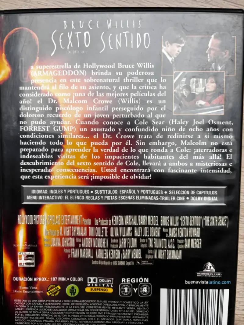 DVD Sexto Sentido con Bruce Willis - 2