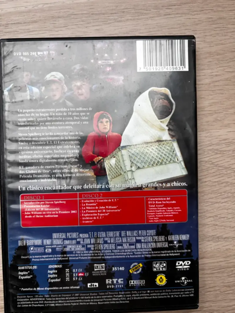 DVD Edición Especial E.T. El Extraterrestre - 2