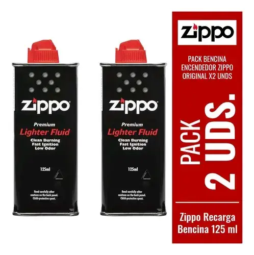 Pack 2 Recargas de Bencina Zippo 125ml - 2