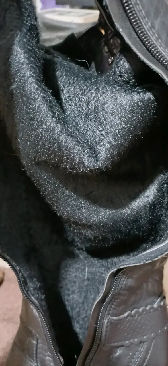 Botas largas negras de cuero para mujer - 5