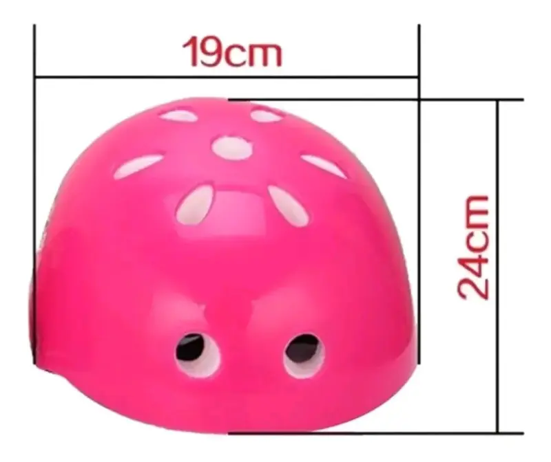 Set de protección infantil rosa para bicicleta y patinaje