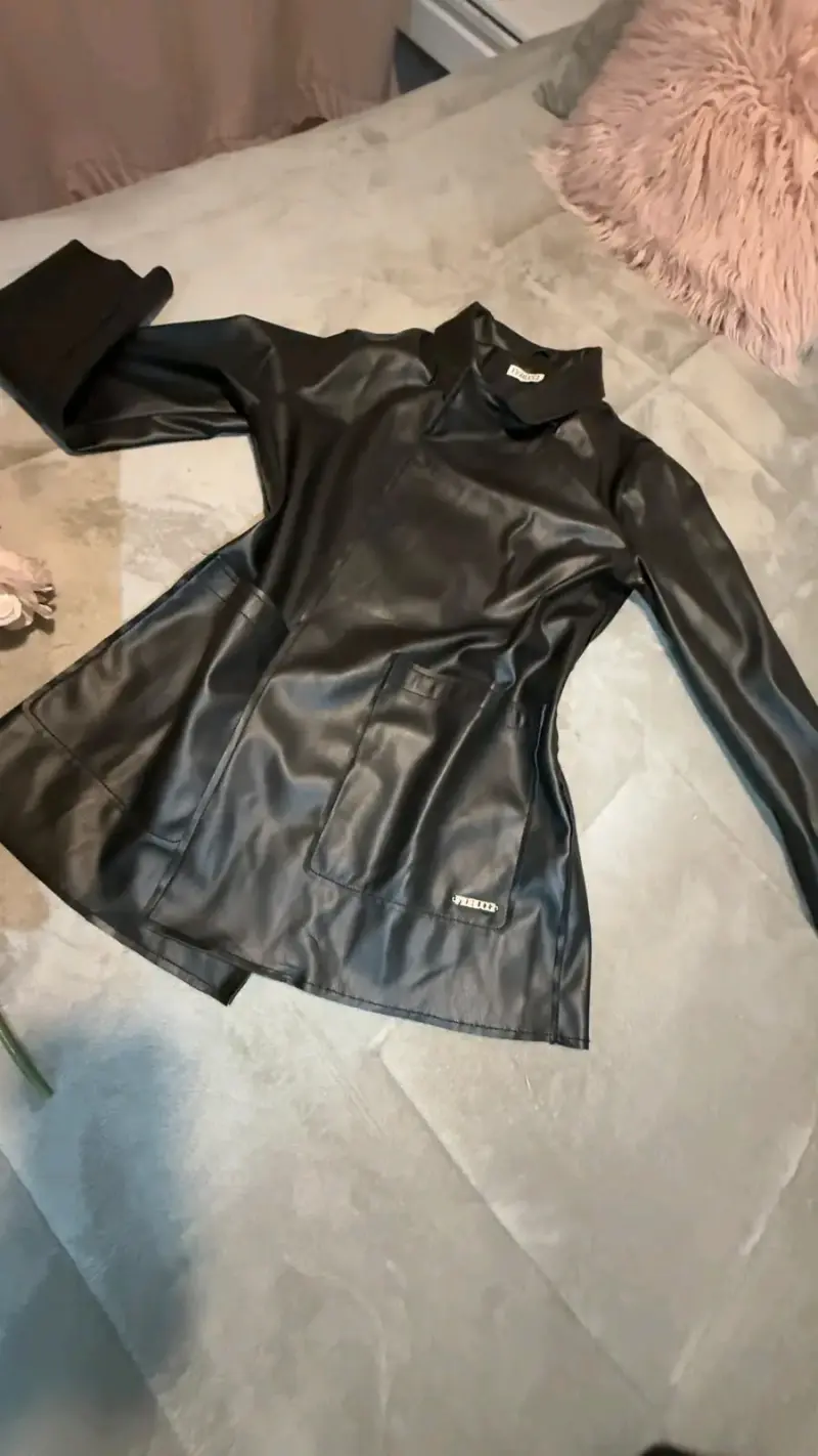 Chaqueta de cuero sintético negra Fiorucci - 1
