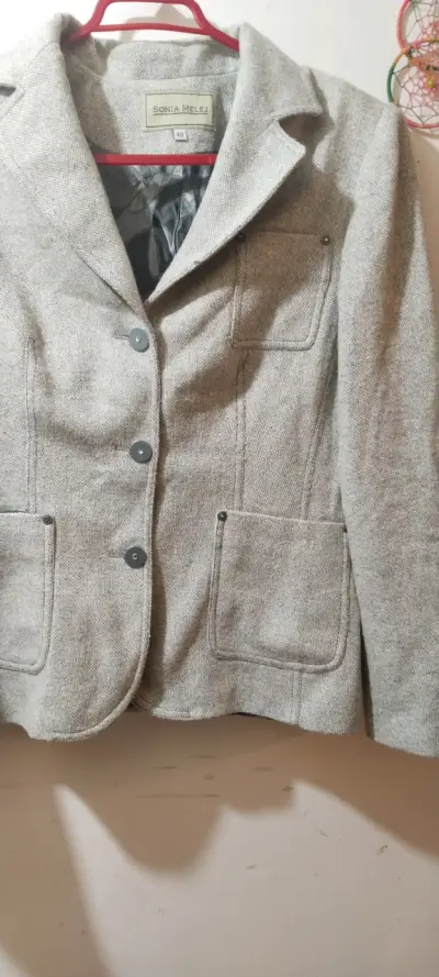 Blazer gris para mujer Sonia Melej talla 40 - miniatura 1