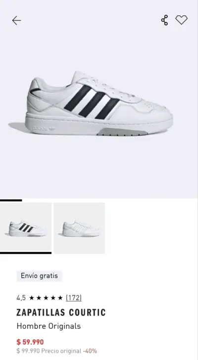 Zapatillas Adidas Originals Courtic hombre - miniatura 5
