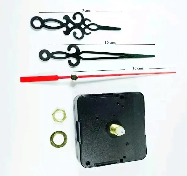Mecanismo de reloj de pared con agujas decorativas - 4