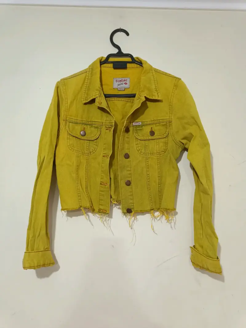 Chaqueta de mezclilla amarilla Foster para mujer
