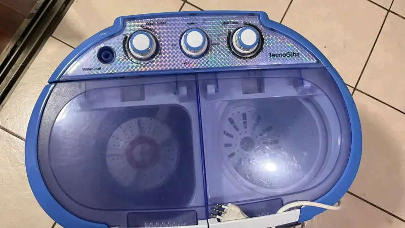 Lavadora semi automática 4kg  azul con doble - 2