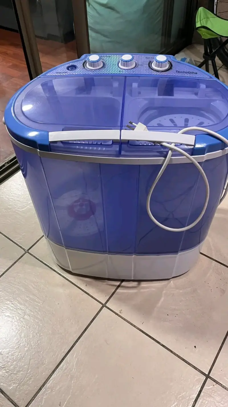 Lavadora semi automática 4kg  azul con doble - 3