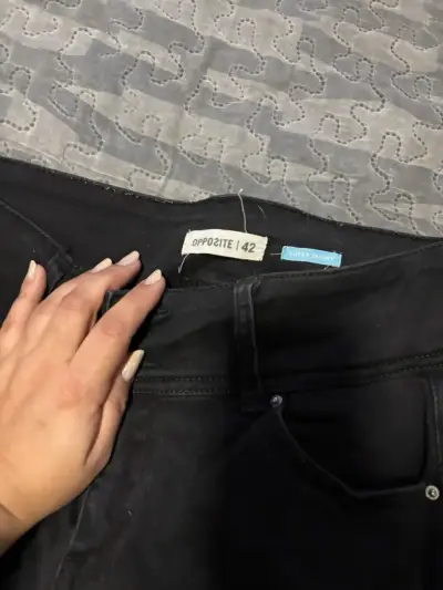 Jeans negros super skinny Opposite talla 42 - miniatura 1