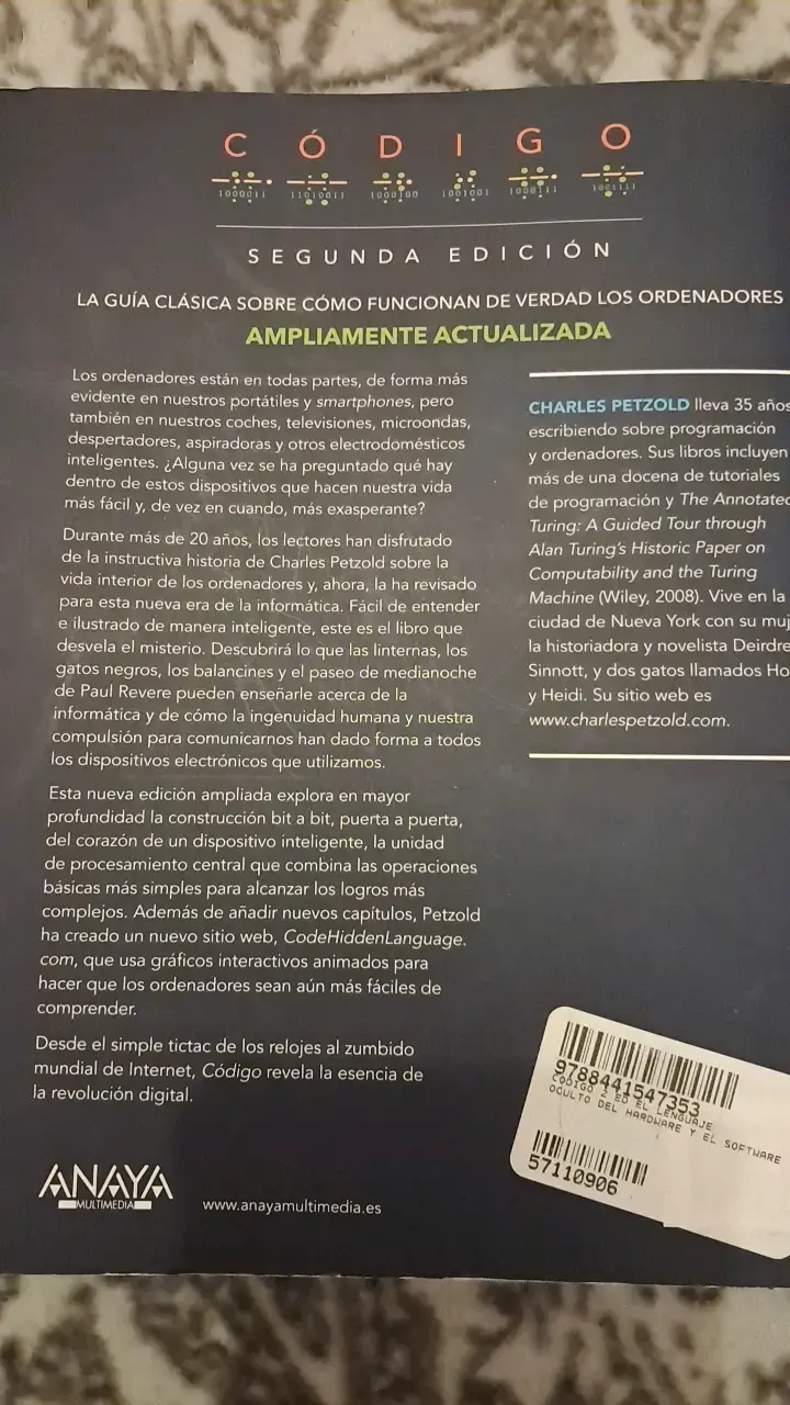 Libro Código Segunda Edición de Charles Petzold - 2