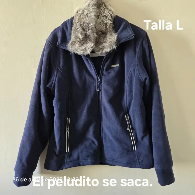 Chaqueta azul con cuello desmontable Kjelvik - 1
