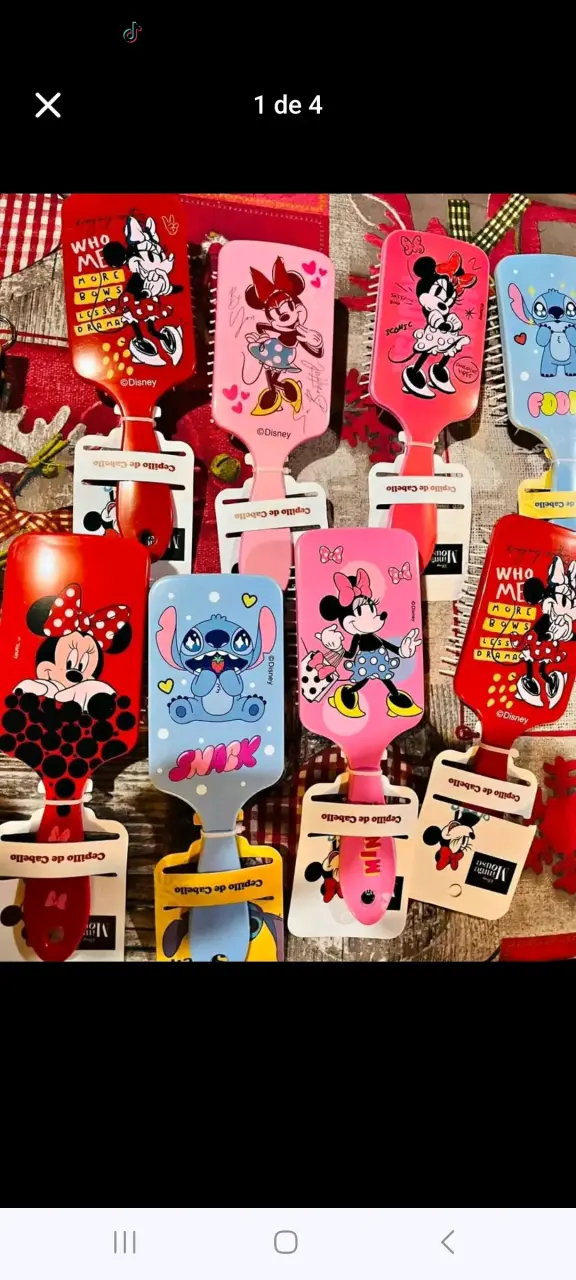 Cepillos de cabello Disney Minnie y Stitch