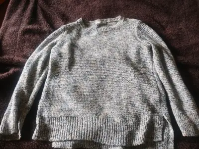 Suéter de lana gris para mujer EDC - miniatura 1
