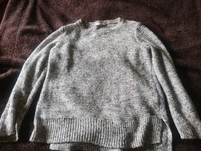 Suéter de lana gris para mujer EDC - miniatura 2