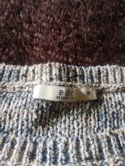 Suéter de lana gris para mujer EDC - miniatura 3