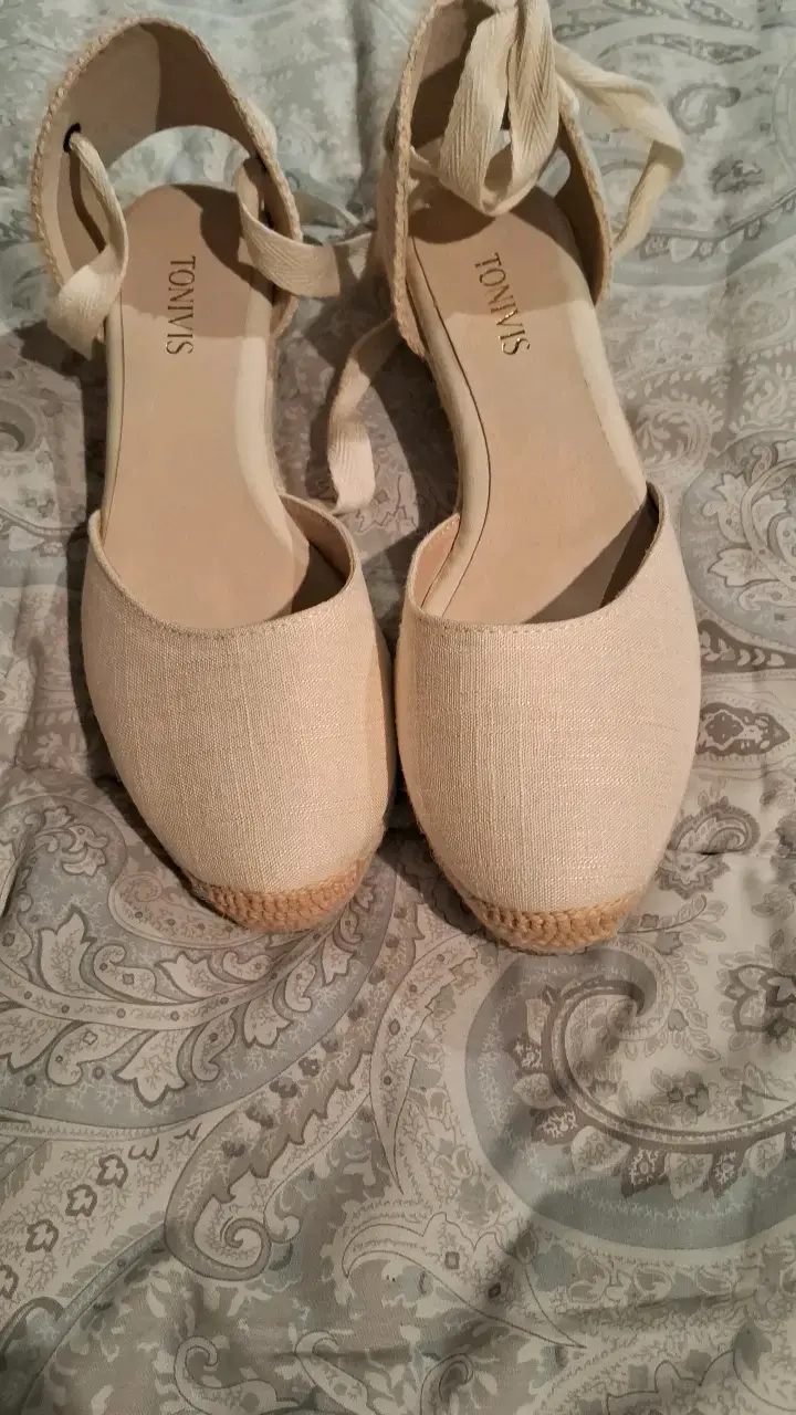 Alpargatas beige con plataforma Tonvis - 3