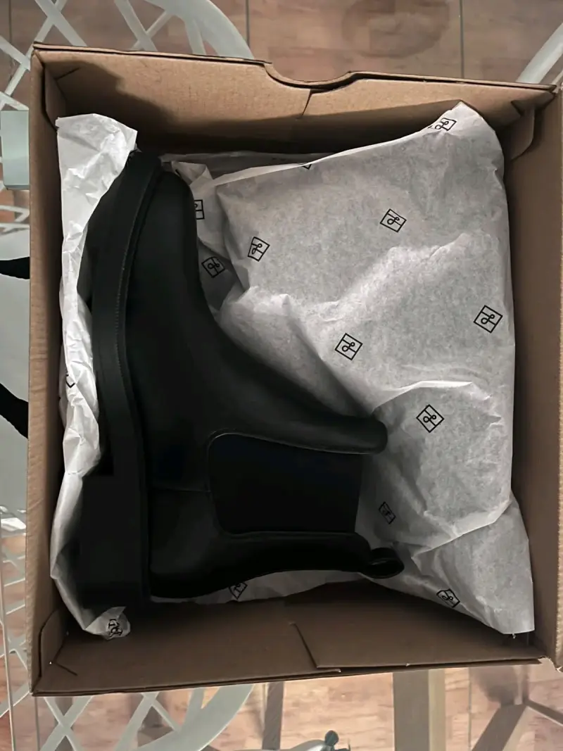 Botines de cuero negro talla 37.5 - 3