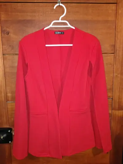Blazer rojo para mujer Shein elegante - miniatura 1