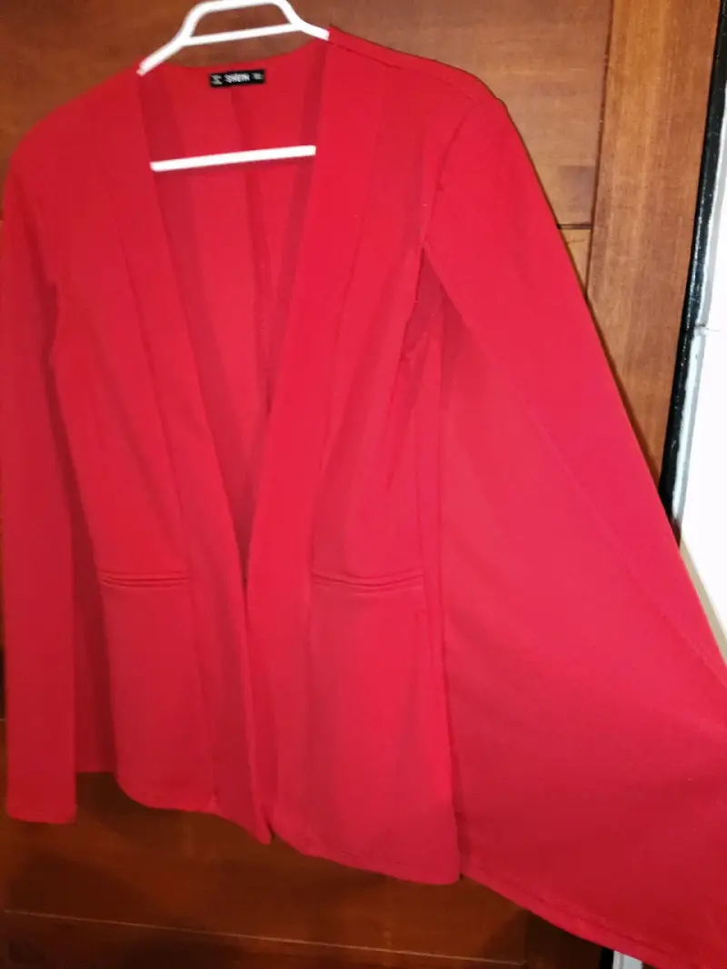 Blazer rojo para mujer Shein elegante - 3
