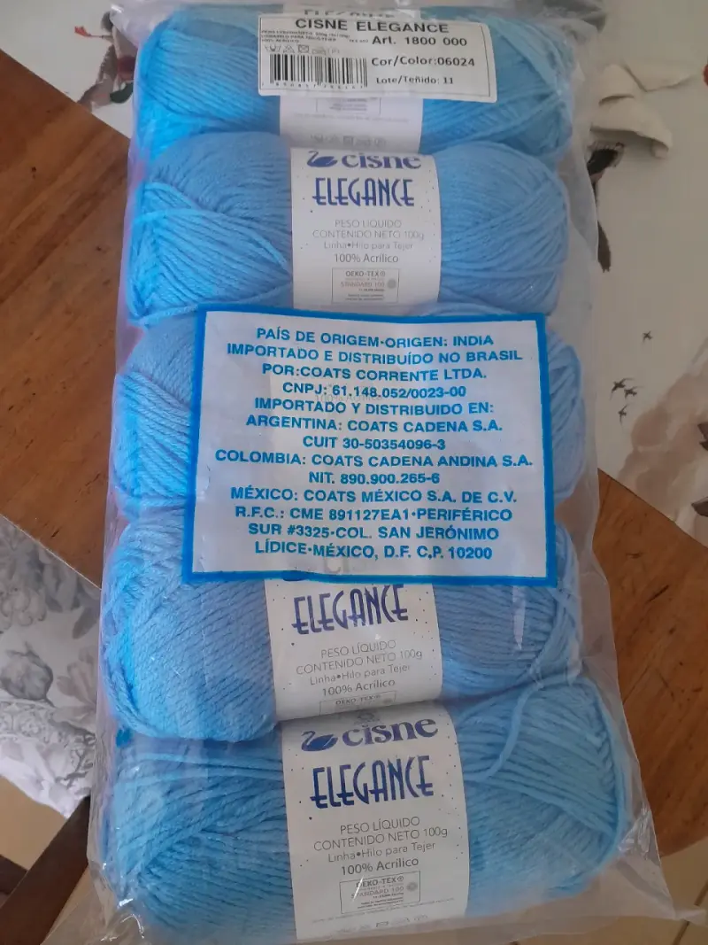 Lana para tejer Cisne Elegance azul 100g