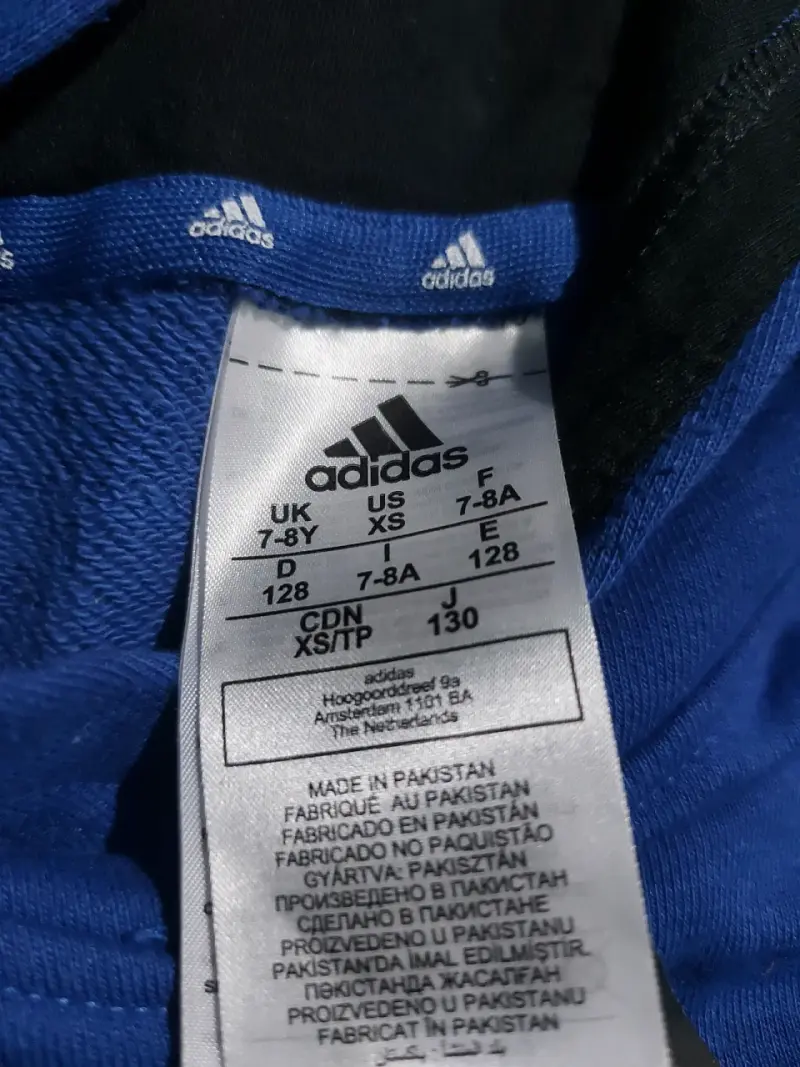 Polerón azul con capucha Adidas para niños - 2