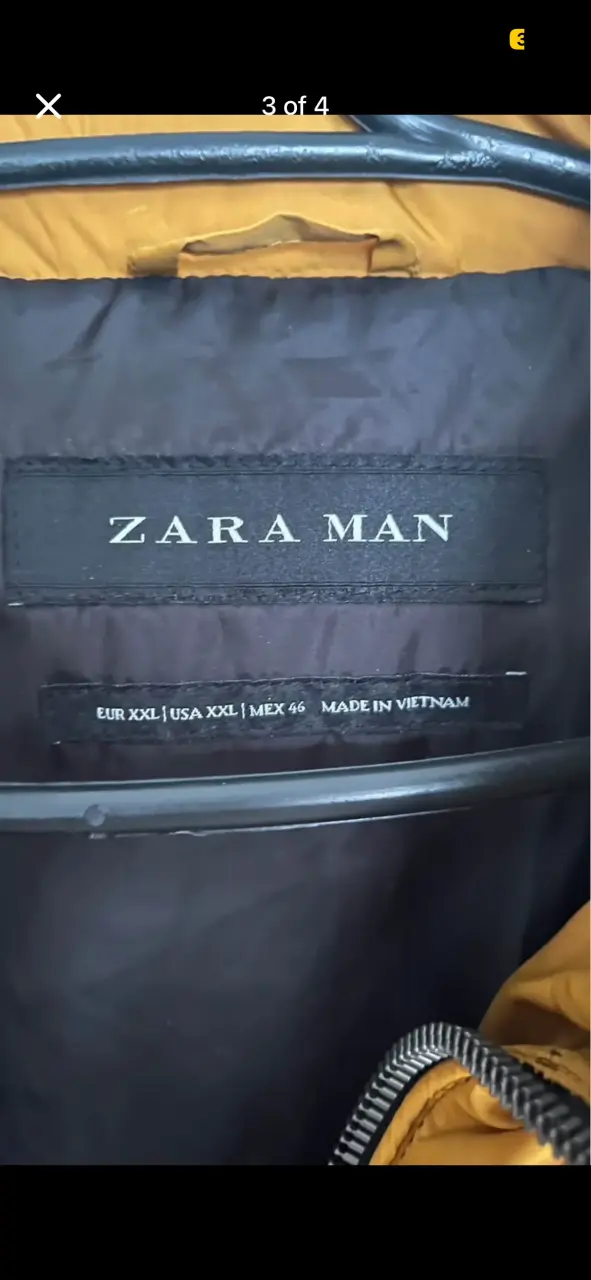 Chaqueta ZARA acolchada color mostaza - 3