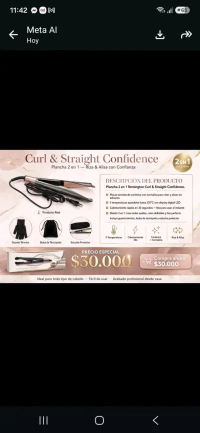 Plancha 2 en 1 Remington Curl & Straight Confidence - miniatura 1