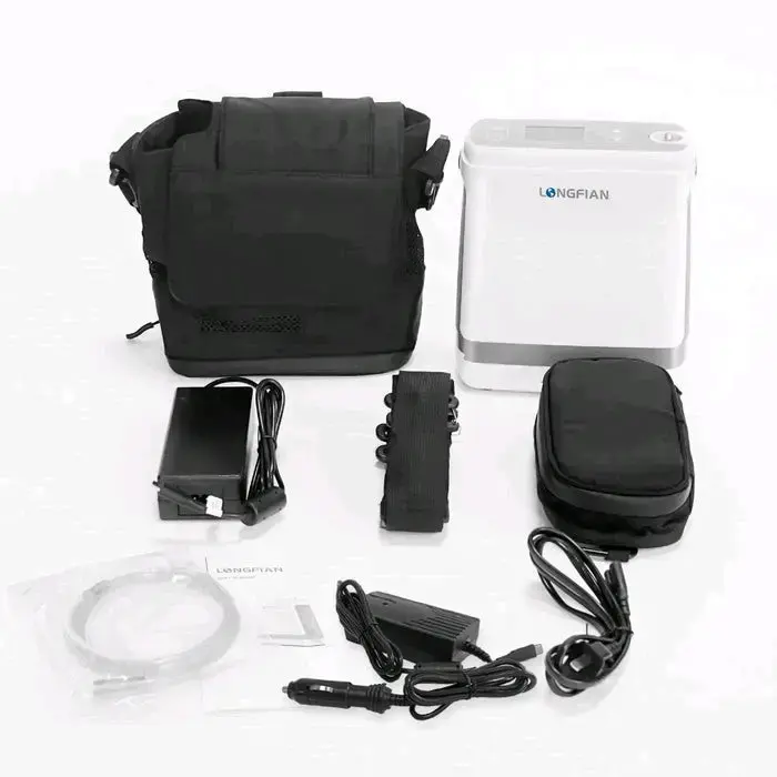 Concentrador de Oxígeno Portátil Longfian con Accesorios - 3