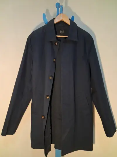 Abrigo azul marino para hombre LIV Collection - miniatura 1