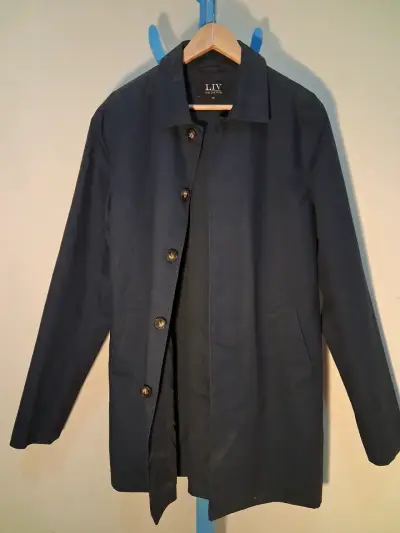 Abrigo azul marino para hombre LIV Collection - miniatura 2