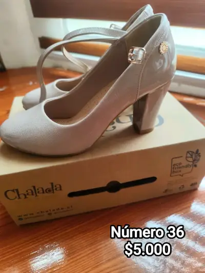 Zapatos de Tacón Beige Chaladá Talla 36 - miniatura 1